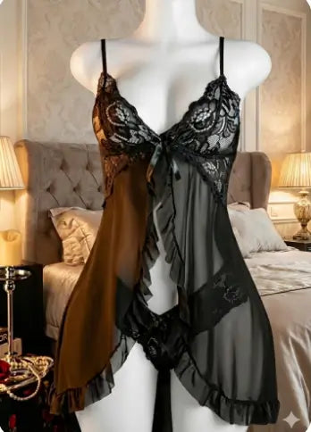 Nuisette "Charme Noir" - Élégance et Confort